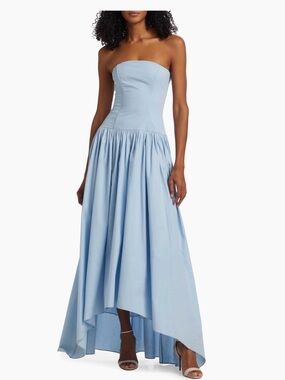 Azeeza
Nayara Poplin Strapless High-Low Dress